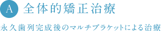 全体的矯正治療